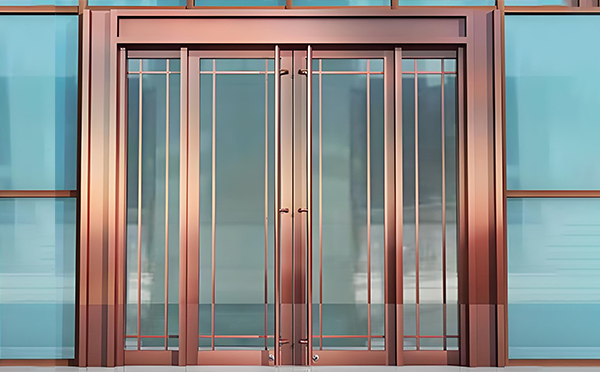 新城镇玻璃地弹门